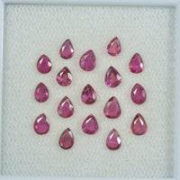 4x3 mm Lot Natural Ruby Loose Gemstone Pear Cut