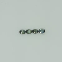 2-3.5 mm Natural Teal Green Sapphire Loose Gemstone Round Diamond Cut Vs Quality Color