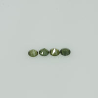 2.5-3.5 mm Natural Green Sapphire Loose Gemstone Round Diamond Cut Vs Quality Color