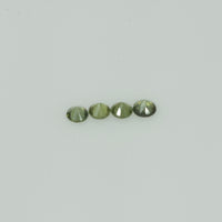2.5-3.0 mm Natural Green Sapphire Loose Gemstone Round Diamond Cut Vs Quality Color
