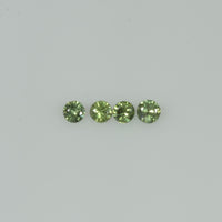 2.5-3.0 mm Natural Green Sapphire Loose Gemstone Round Diamond Cut Vs Quality Color