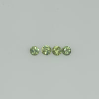 2-3.0 mm Natural Green Sapphire Loose Gemstone Round Diamond Cut Vs Quality Color