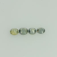 1.1 -3.5 mm Natural Greenish Yellow Sapphire Loose Gemstone Round Diamond Cut Vs Quality Color