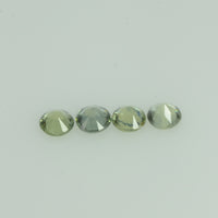 1.4-3.5 mm Natural Greenish Yellow Sapphire Loose Gemstone Round Diamond Cut Vs Quality Color