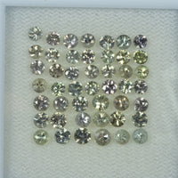 1.4-4 mm Natural Yellowish Green Sapphire Loose Gemstone Round Diamond Cut Vs Quality Color