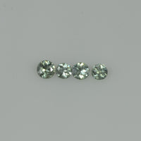 1.4-3.5 mm Natural Greenish Yellow Sapphire Loose Gemstone Round Diamond Cut Vs Quality Color