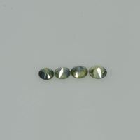 1.4-3.5 mm Natural Green Sapphire Loose Gemstone Round Diamond Cut Vs Quality Color