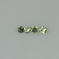 1.4-3.5 mm Natural Green Sapphire Loose Gemstone Round Diamond Cut Vs Quality Color