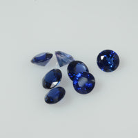 3.8-4.5 mm Natural Blue Sapphire Loose Gemstone Round Diamond Cut Vs Quality Color