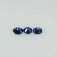 3.8-4.5 mm Natural Blue Sapphire Loose Gemstone Round Diamond Cut Vs Quality Color