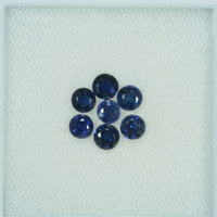 3.8-4.5 mm Natural Blue Sapphire Loose Gemstone Round Diamond Cut Vs Quality Color