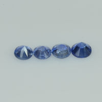 3.8-5.0 mm Natural Blue Sapphire Loose Gemstone Round Diamond Cut Vs Quality Color