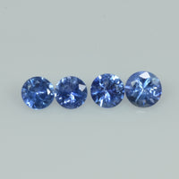 3.8-5.0 mm Natural Blue Sapphire Loose Gemstone Round Diamond Cut Vs Quality Color