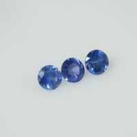 3.8-4.4 mm Natural Blue Sapphire Loose Gemstone Round Diamond Cut Vs Quality Color