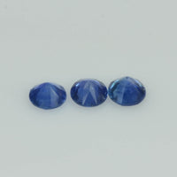 3.8-4.4 mm Natural Blue Sapphire Loose Gemstone Round Diamond Cut Vs Quality Color