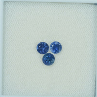 3.8-4.4 mm Natural Blue Sapphire Loose Gemstone Round Diamond Cut Vs Quality Color