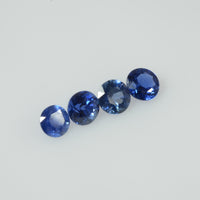 4-5 mm Natural Blue Sapphire Loose Gemstone Round Diamond Cut Vs Quality Color - Thai Gems Export Ltd.