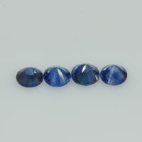 4-5 mm Natural Blue Sapphire Loose Gemstone Round Diamond Cut Vs Quality Color - Thai Gems Export Ltd.