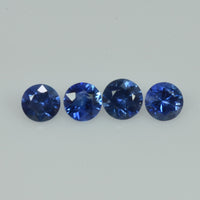 4-5 mm Natural Blue Sapphire Loose Gemstone Round Diamond Cut Vs Quality Color - Thai Gems Export Ltd.