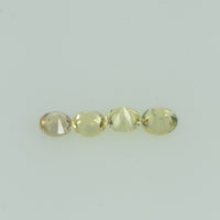 1.4- 4.0 mm Natural Yellow Sapphire Loose Gemstone Round Diamond Cut Color