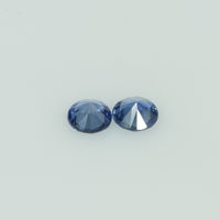 3.8-4.5 mm Natural Blue Sapphire Loose Pair Gemstone Round Cut