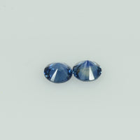 4 - 4.3 mm Natural Blue Sapphire Loose Pair Gemstone Round Cut