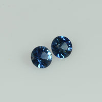 4 - 4.3 mm Natural Blue Sapphire Loose Pair Gemstone Round Cut