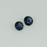 4 - 4.3 mm Natural Blue Sapphire Loose Pair Gemstone Round Cut
