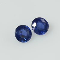 4.3 mm Natural Blue Sapphire Loose Pair Gemstone Round Cut