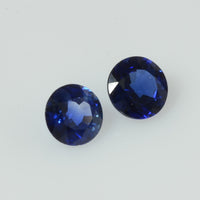 4.5-4.6 mm Natural Blue Sapphire Loose Pair Gemstone Round Cut