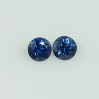4.3-4.7 mm Natural Blue Sapphire Loose Gemstone Round Diamond Cut Vs Quality Color