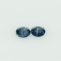 4.3-4.7 mm Natural Blue Sapphire Loose Gemstone Round Diamond Cut Vs Quality Color