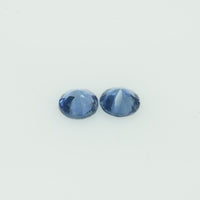 3.8-3.9 mm Natural Blue Sapphire Loose Pair Gemstone Round Cut
