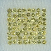1.4- 4.0 mm Natural Yellowish Green Sapphire Loose Gemstone Round Diamond Cut Color