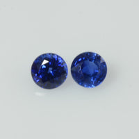 3.8 mm Natural Blue Sapphire Loose Gemstone Round Diamond Cut