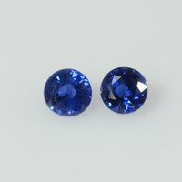 3.9 mm Natural Blue Sapphire Loose Gemstone Round Diamond Cut