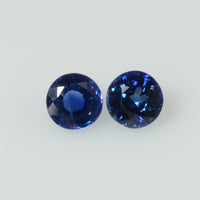 4.1-4.2 mm Natural Blue Sapphire Loose Gemstone Round Diamond Cut