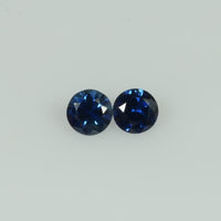 3.8-4.1 mm Natural Blue Sapphire Loose Gemstone Round Cut