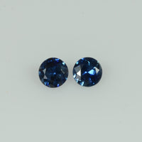 3.8-4.1 mm Natural Blue Sapphire Loose Gemstone Round Cut