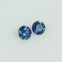 4-4.5 mm Natural Blue Sapphire Loose Gemstone Round Diamond Cut