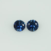 4-4.5 mm Natural Blue Sapphire Loose Gemstone Round Diamond Cut - Thai Gems Export Ltd.