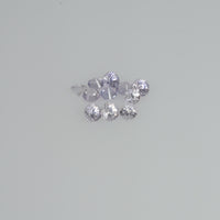 2.5-3.5 mm Natural Whitish Purple Sapphire Loose Cleanish Quality Gemstone Round Diamond Cut