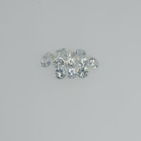 2.5-3.5 mm Natural Yellowish White Sapphire Loose Cleanish Quality Gemstone Round Diamond Cut
