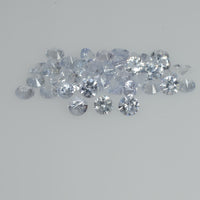 2.5-3.5 mm Natural Yellowish White Sapphire Loose Vs Quality Gemstone Round Diamond Cut