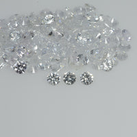 2.5-3.5 mm Natural Yellowish White Sapphire Loose Vs Quality Gemstone Round Diamond Cut