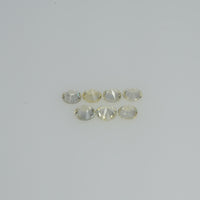 3.0 mm Natural Yellowish white Sapphire Loose Cleanish Quality Gemstone Round Diamond Cut