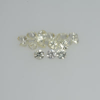 3.0 mm Natural Yellowish white Sapphire Loose Cleanish Quality Gemstone Round Diamond Cut