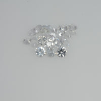 1.5-3.0 mm Natural Yellowish white Sapphire Loose Vs Quality Gemstone Round Diamond Cut