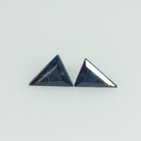 4x3 mm Natural Blue Sapphire Loose Gemstone Triangle Cut Pair - Thai Gems Export Ltd.