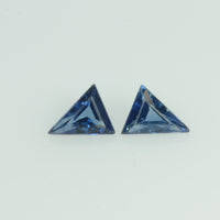 4x3 mm Natural Blue Sapphire Loose Gemstone Triangle Cut Pair - Thai Gems Export Ltd.